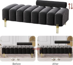 Black Velvet Bench